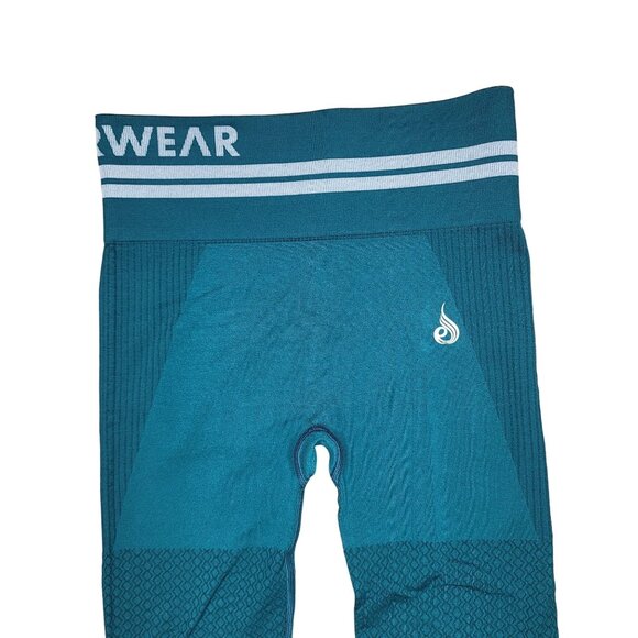 Ryderwear Women's Seamless Compression Leggings – Teal High-Waisted Size S - Picture 8 of 8